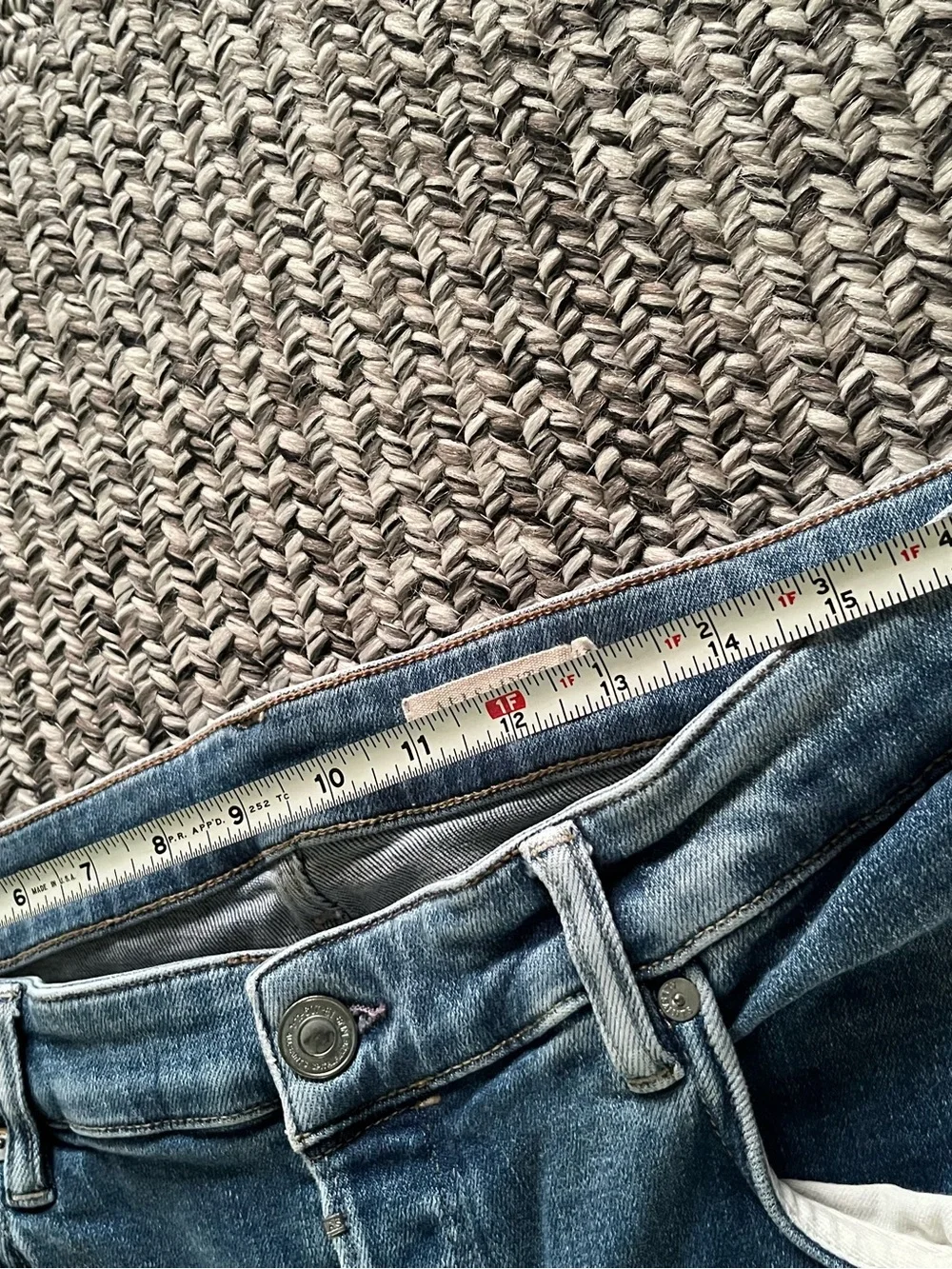 AllSaints Cigarette Slim light wash blue Jeans men’s 36” stretch denim - Picture 6 of 10